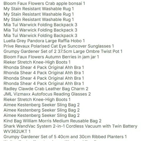 PALLET OF APPROXIMATELY 80 ASSORTED PRODUCTS TO INCLUDE;