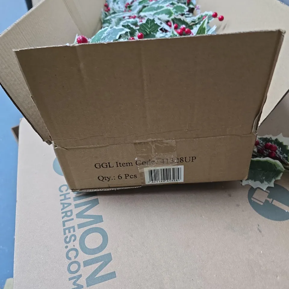 6X GISELA GRAHAM FAUX FLOWER CHRISTMAS STYLE 