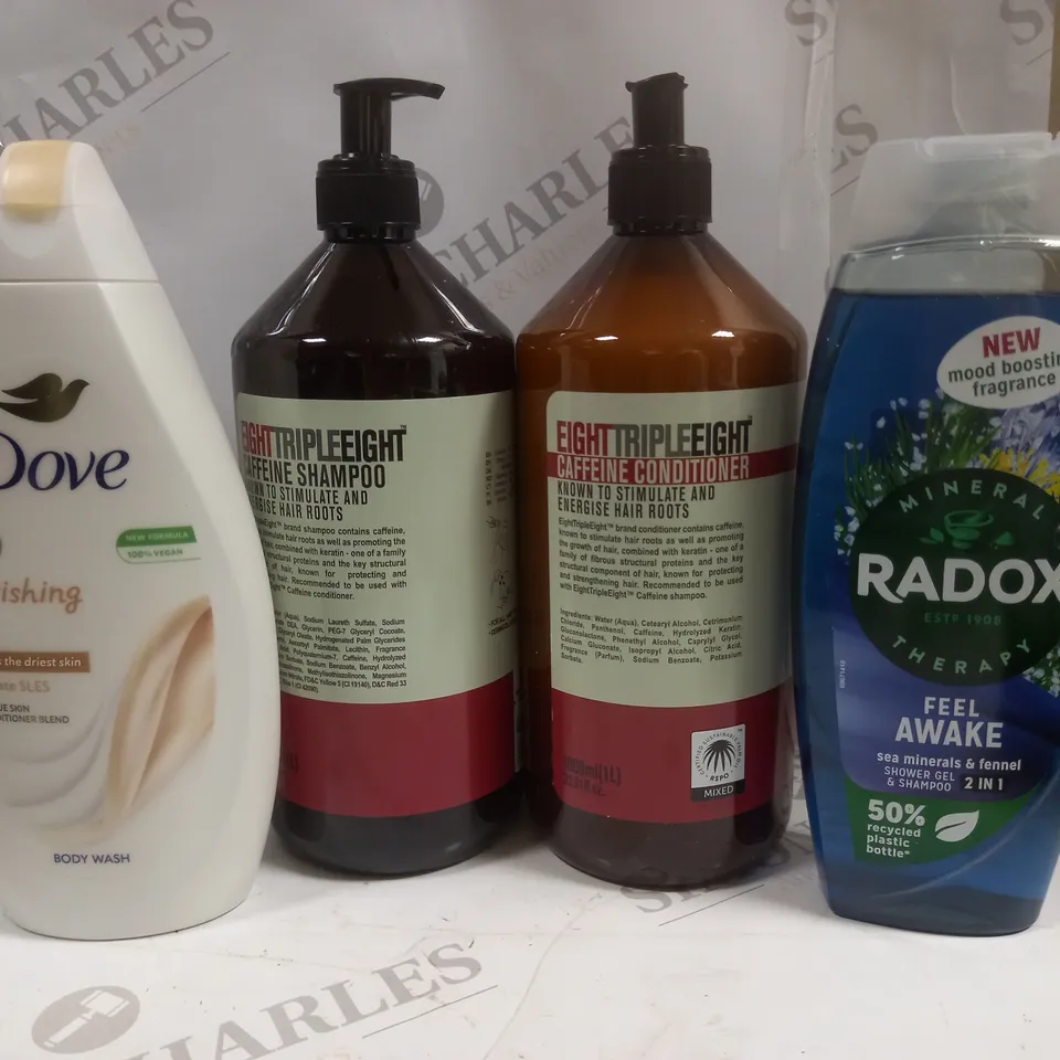 4 BOTTLES ASSORTED CONDITIONER AND SHAMPOO