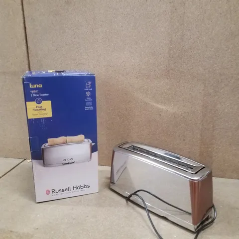 BOXED RUSSELL HOBBS LUNA COPPER 2 SLICE TOASTER