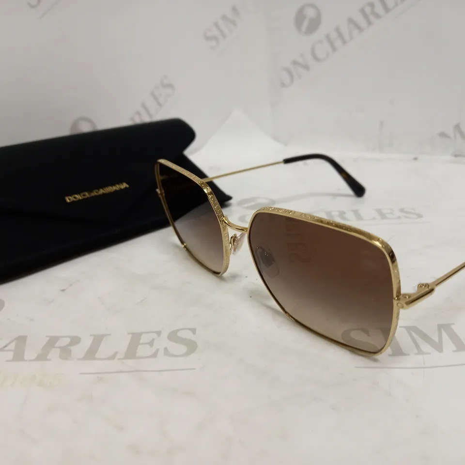 DOLCE & GABBANA GOLD SQUARE SUNGLASSES RRP £214