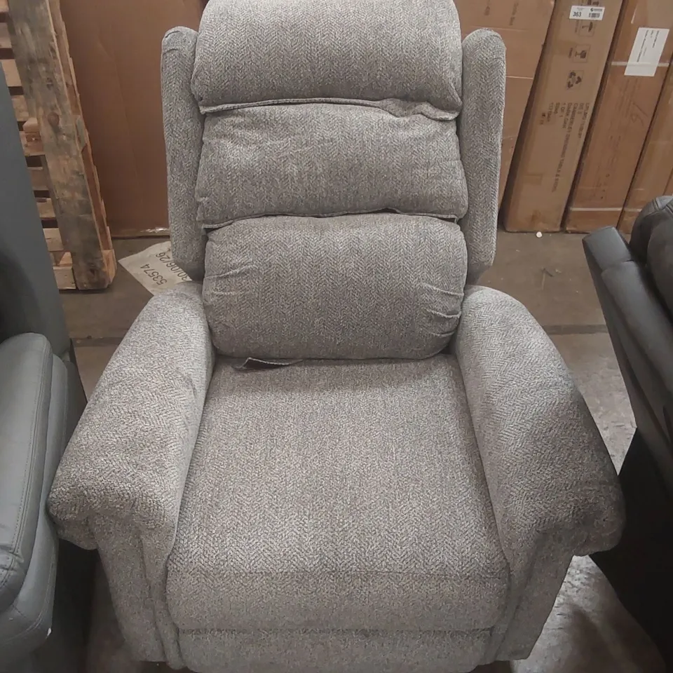 QUALITY DESIGNER FABRIC UPHOLSTERED ELECTRIC RECLINER ARMCHAIR