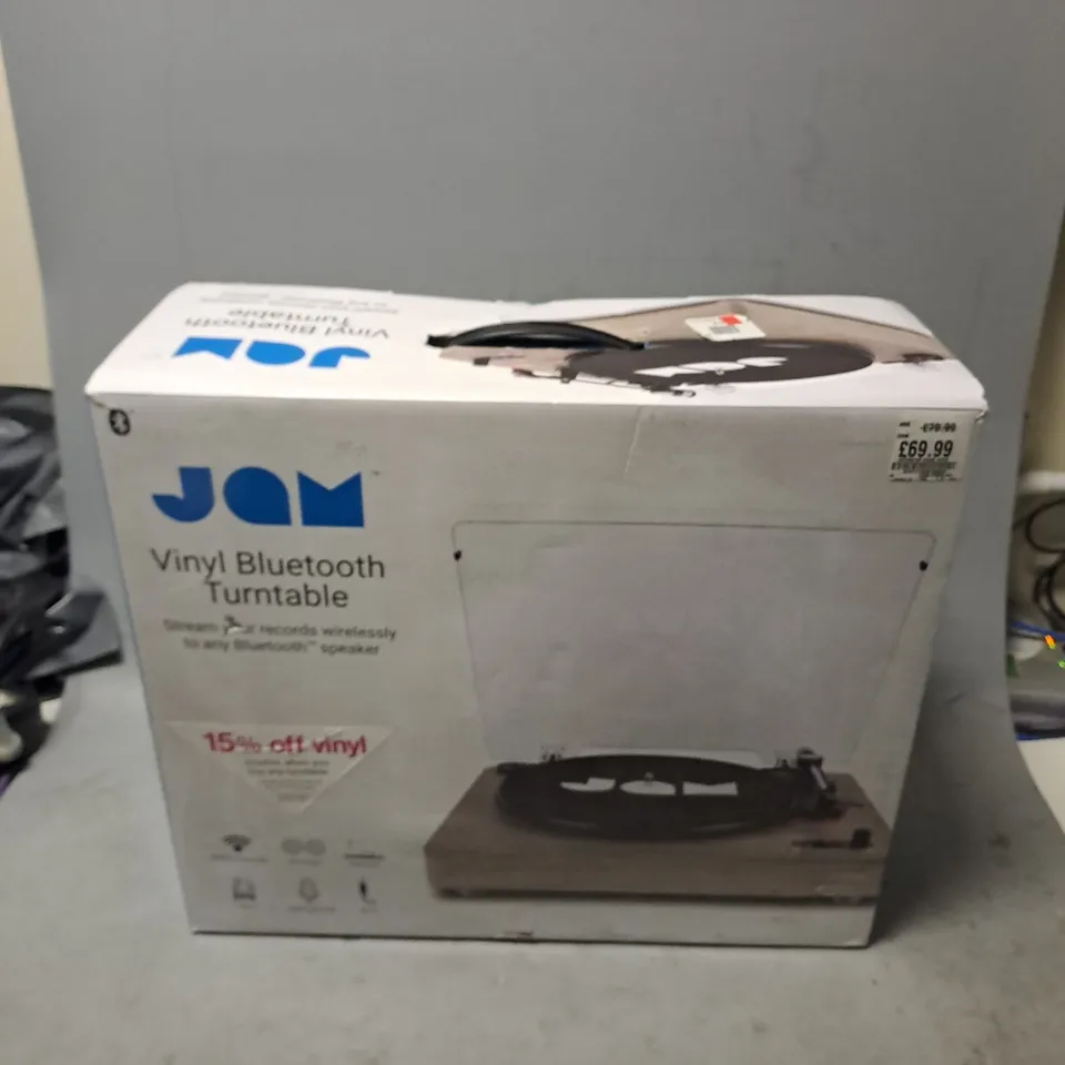 BOXED JAM VINYL BLUETOOTH TURNTABLE 
