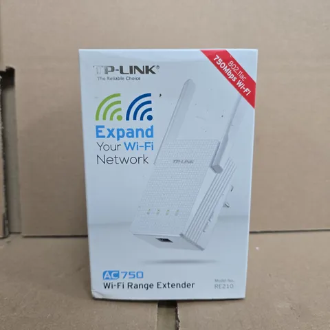 BOXED TP-LINK RE210 AC 750 WI-FI RANGE EXTENDER