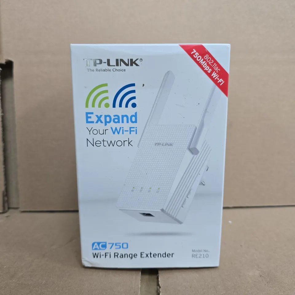 BOXED TP-LINK RE210 AC 750 WI-FI RANGE EXTENDER