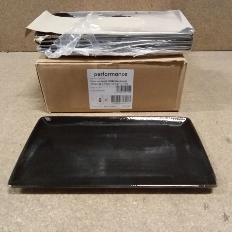 BOX OF APPROXIMATELY 6 STEELITE KOTO NO BAND RECTANGLE PLATES