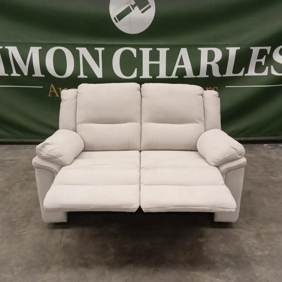 ALBION CHENILLE 2 SEATER HIGH BACK MANUAL RECLINER SOFA RRP £579