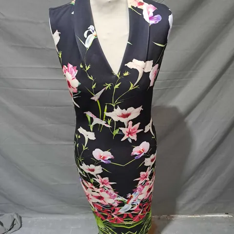 WOMENS TED BAKER FLORAL DRESS SIZE 2