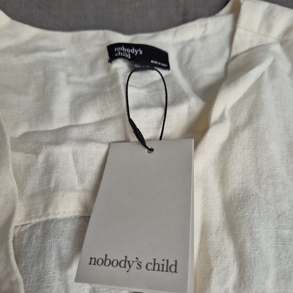 NOBODY'S CHILD BOBBIE SHIRT – LINEN CREAM, UK 8