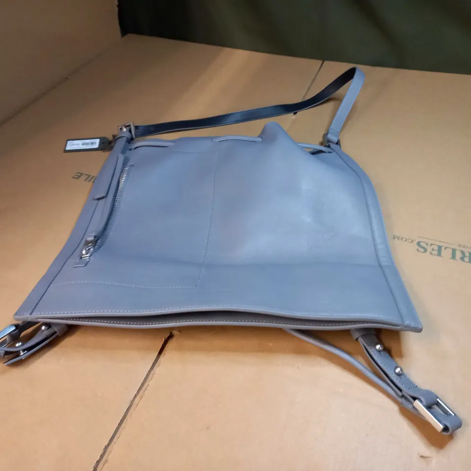 ALL SAINTS GREY LARGE SQUARE HANDBAG