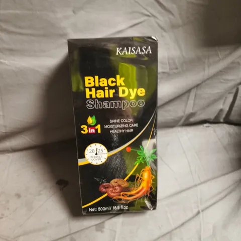 KAISASA BLACK HAIR DYE SHAMPOO 3-IN-1, 500ML 