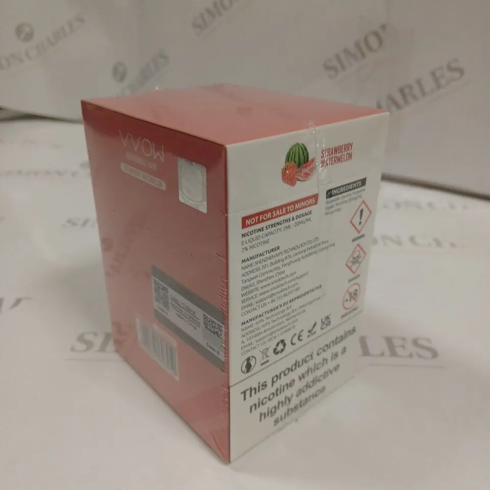 SEALED SMOK VVOW 10-PACK OF DISPOSABLE VAPES - STRAWBERRY WATERMELON