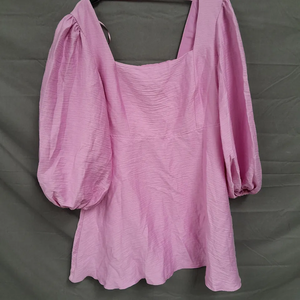 NOBODY'S CHILD ZOLA SQUARE NECK MINI DRESS IN PINK SIZE 16