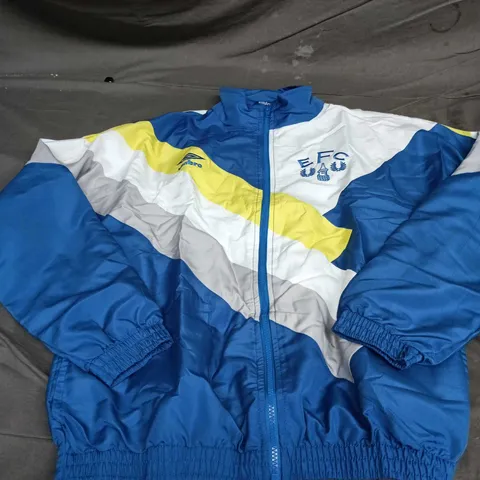 UMBRO EVERTON FC TRACK JACKET – BLUE/WHITE/YELLOW, MEN'S SIZE L
