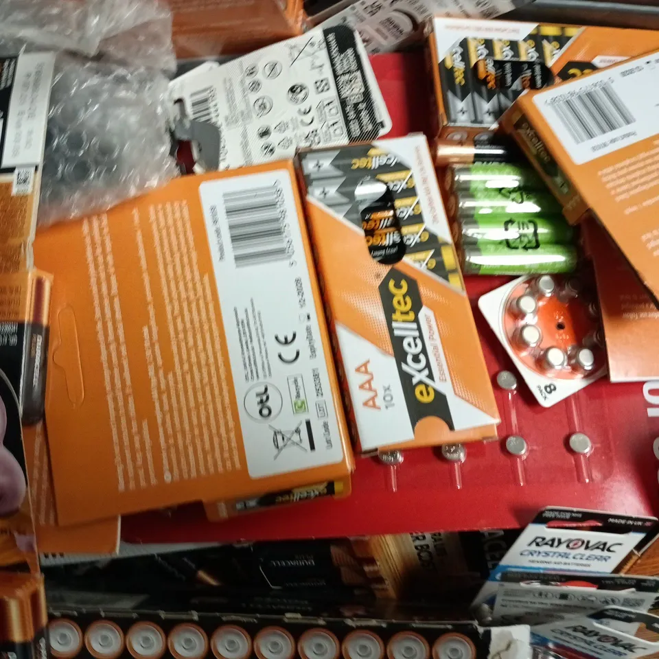 APPROXIMATELY 20 PACKS OF ASSORTED BATTERIES