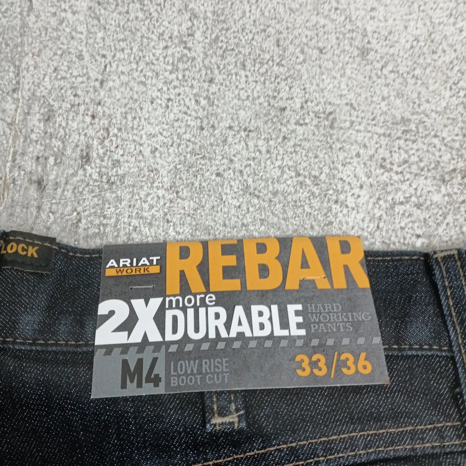 ARIAT WORK JEANS – REBAR M4 LOW RISE BOOT CUT, MEN'S, WAIST 33/36