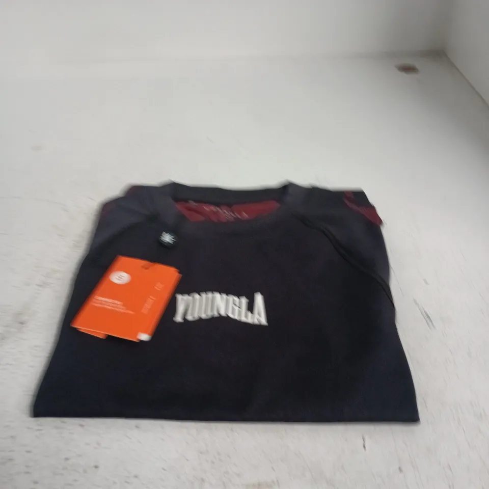 YOUNGLA T-SHIRT MODEL #4067 – BLACK/RED, UK S (US S)