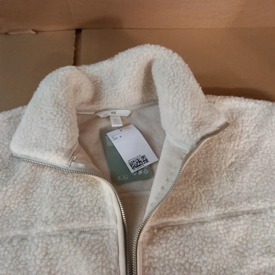 H&M TEDDY FLEECE ZIP THROUGH FLEECE - EUR S