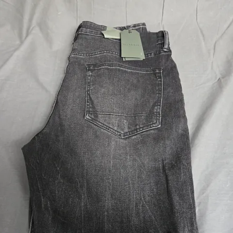 ALL SAINTS WASHED BLACK DENIM JEAN SIZE W36 / L30