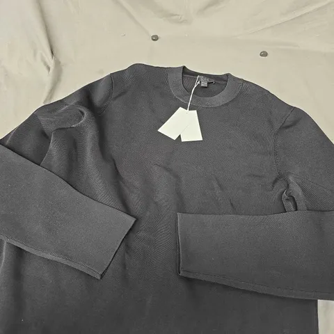 COS LONG SLEEVE SWEATSHIRT IN BLACK - EU M