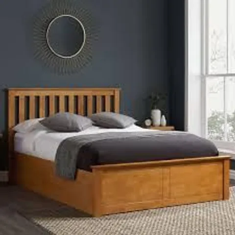 BOXED BIRLEA PHOENIX DOUBLE BROWN OTTOMAN BED (4 BOXES)