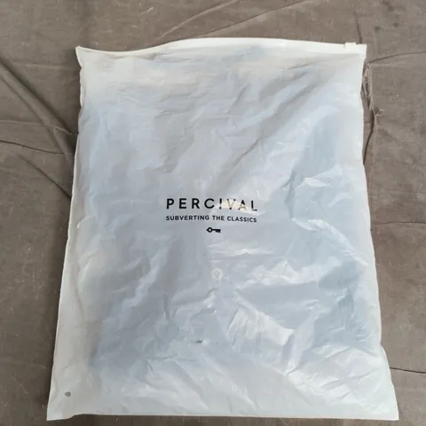 BAGGED PERCIVAL PABLO COTTON KNITTED SHIRT LONG SLEEVE IN NAVY - XS