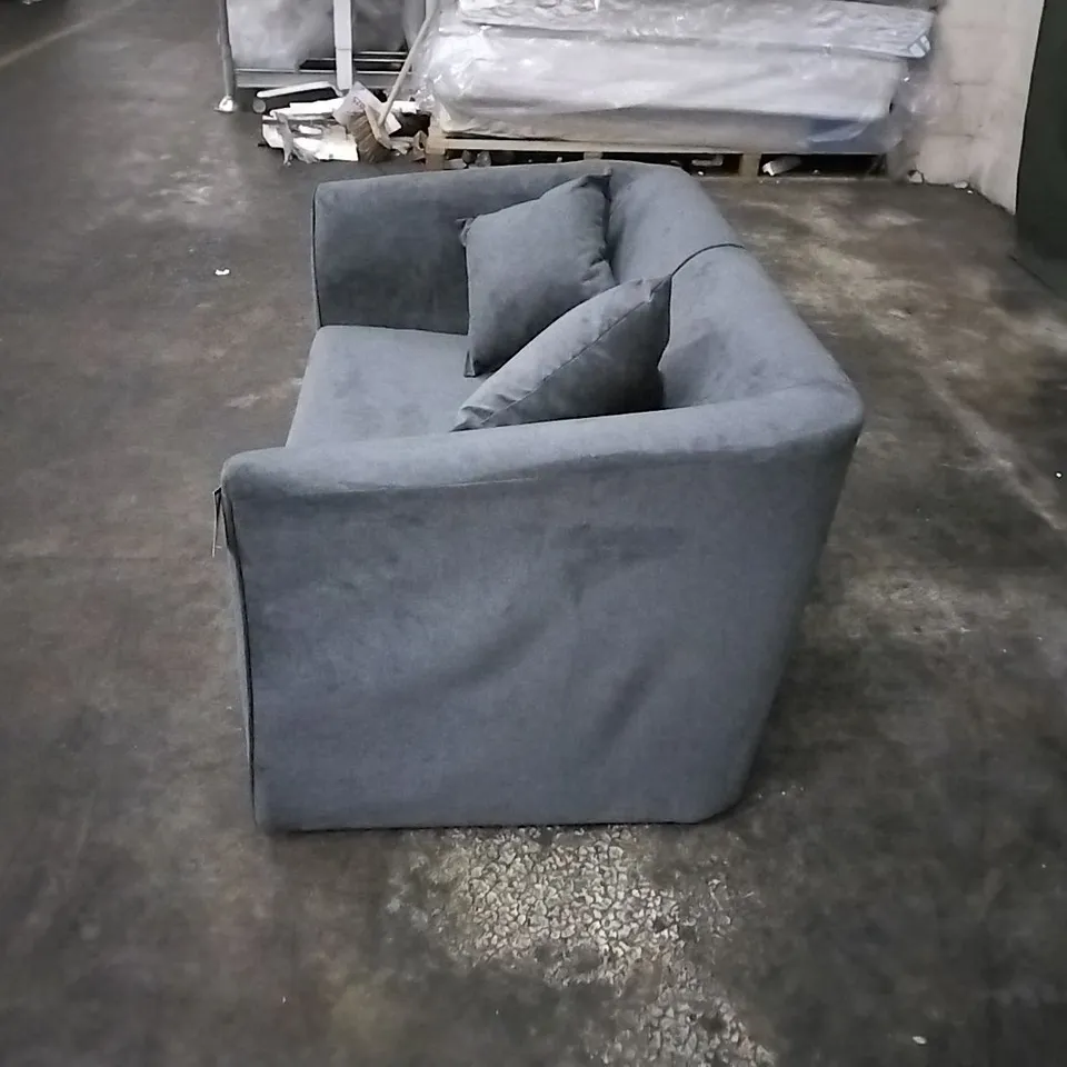 QUALITY DESIGNER KENSTER FABRIC SOFA BED IN DARK GREY 