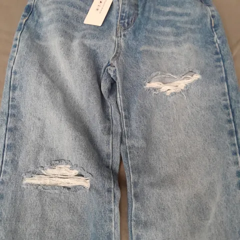 OH POLLY DISTRESSED RIPPED JEANS IN BLUE SIZE 10