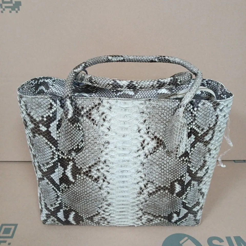 LA MAREY SNAKESKIN TOTE BAG 