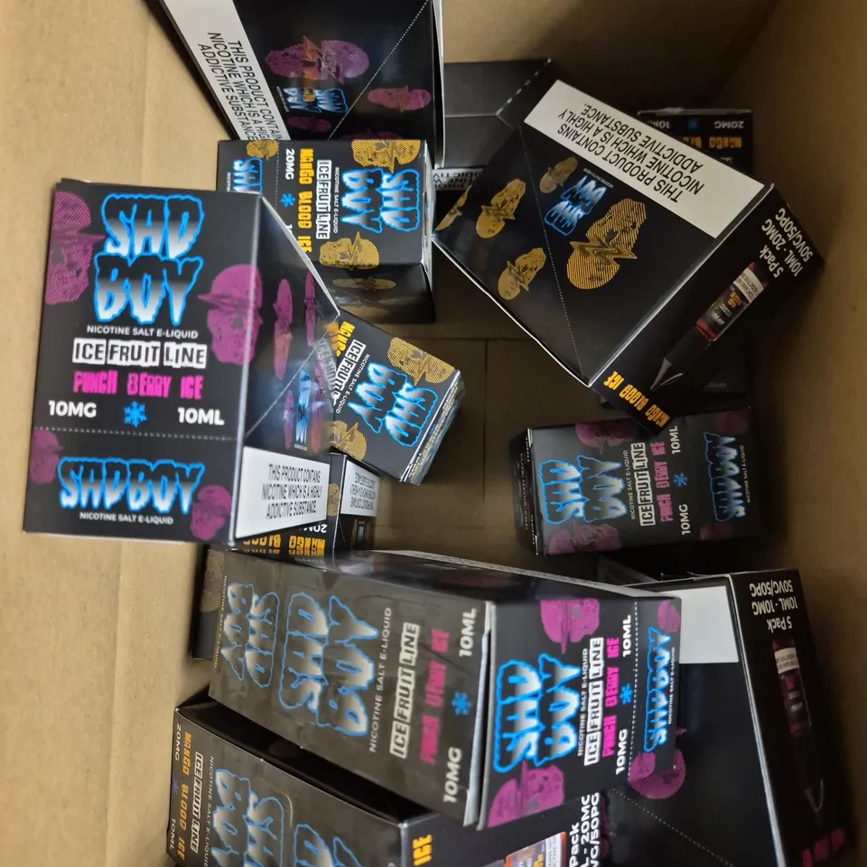 APPROXIMATELY 12 SAD BOY E-LIQUID MULTIPACKS 