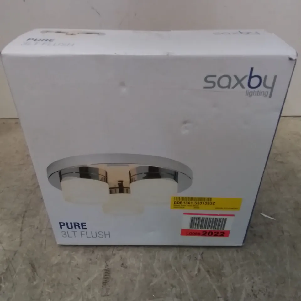 BOXED STOKELY GLASS FLUSH MOUNT (1 BOX)