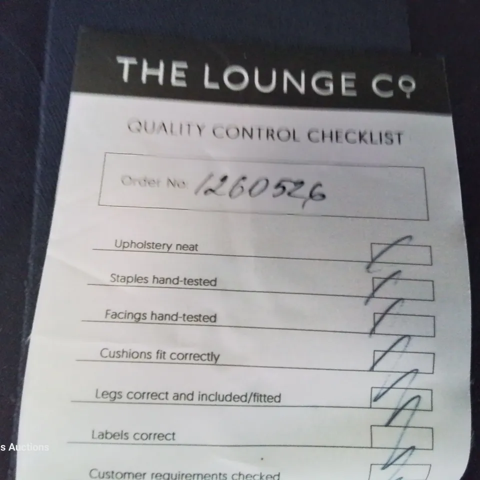 QUALITY BRITISH DESIGNER LOUNGE Co. ARMLESS UNIT PLUSH BLUE FABRIC