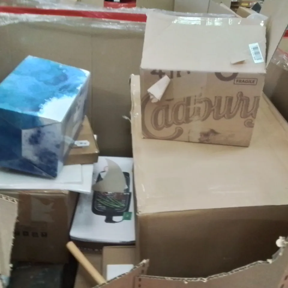 PALLET OF ASSORTED HOUSEHOLD GOODS AND PRODUCTS TO INCLUDE;UNTENSIL POT,JUICER,DEHUMIDIFIER 