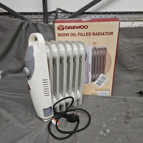 BOXED DAEWOO 800W OIL FILLED RADIATOR