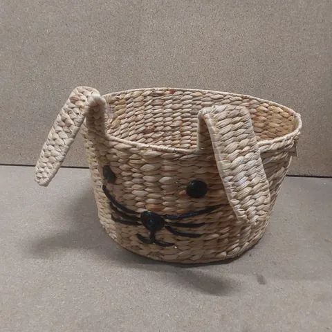 BOXED RABBIT STORAGE BASKET 