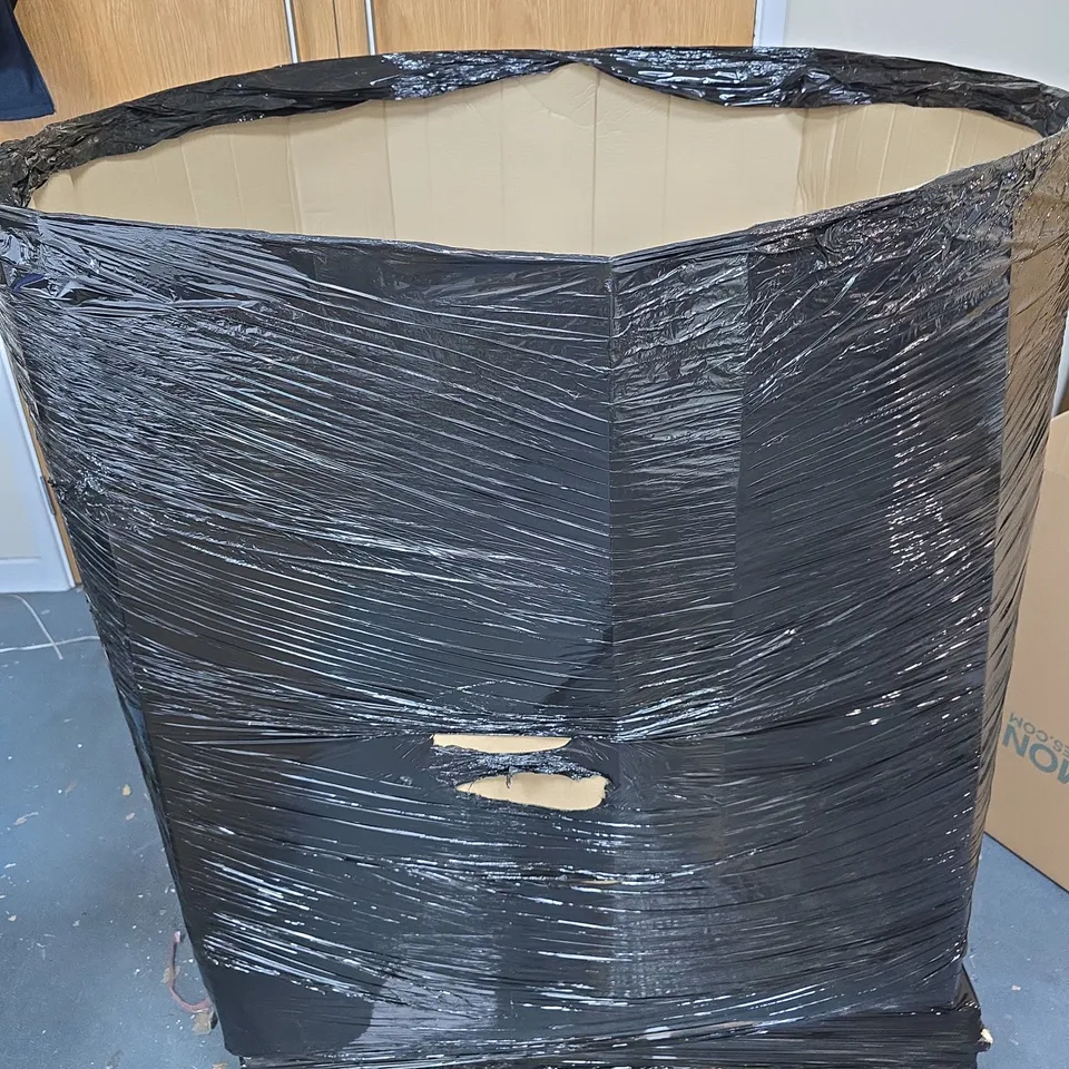PALLET OF APPROXIMATELY 50 ASSORTED ITEMS INCLUDING WALLPAPER , CLOTHING ITEMS , WEAVED STORAGE BASKET AND DRY WIPE MARKERS