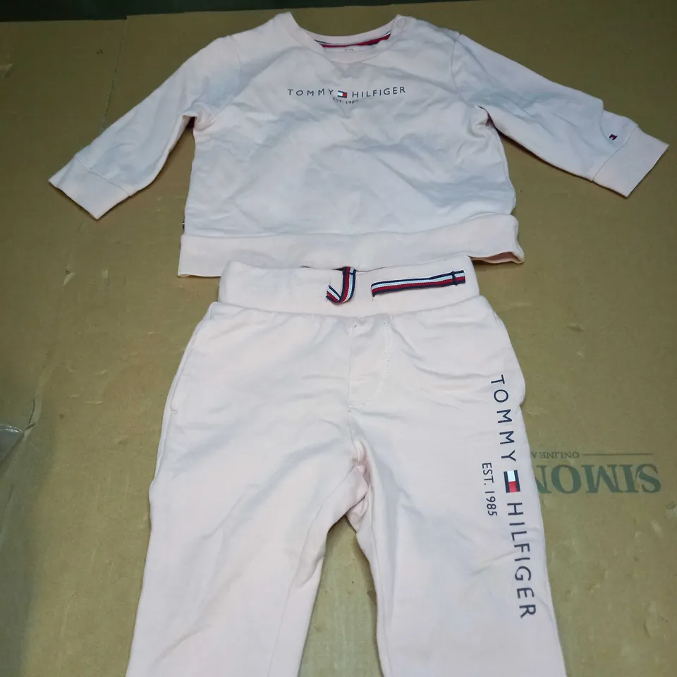 BABY TOMMY HILFIGER MATCHING TRACKSUIT IN LIGHT PINK SIZE UNSPECIFIED