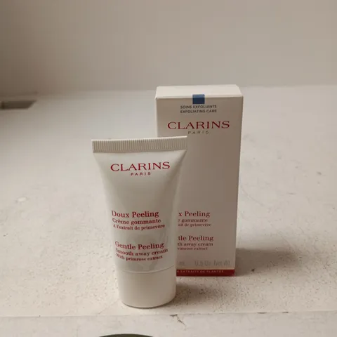 CLARINS PARIS GENTLE PEELING EXFOLIATING CARE CREAM – 0.5 OZ (15 ML) – BOXED