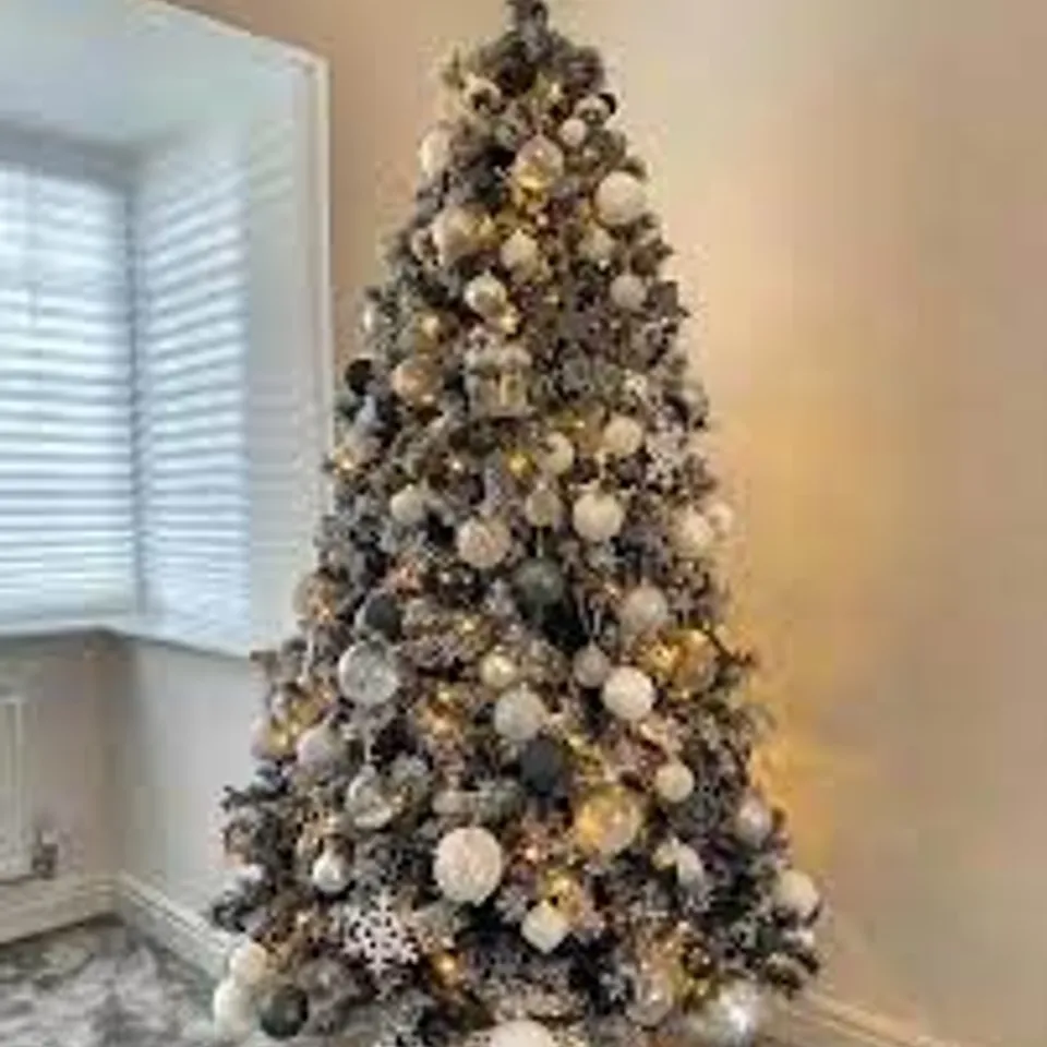 6FT BLACK FOREST FLOCKED PRE LIT CHRISTMAS TREE COLLECTION ONLY RRP £159.99