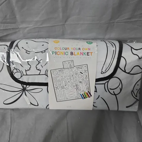 COLOUR YOUR OWN PICNIC BLANKET CRAFT KIT WITH 6 FELT TIP PENS
