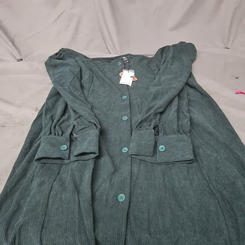 CIDER DARK GREEN CORDUROY SHIRT SIZE 2XL