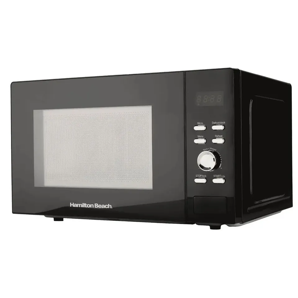 BOXED HAMILTON BEACH 30 LITRE FAMILY MICROWAVE 950W - SILVER (1 BOX)