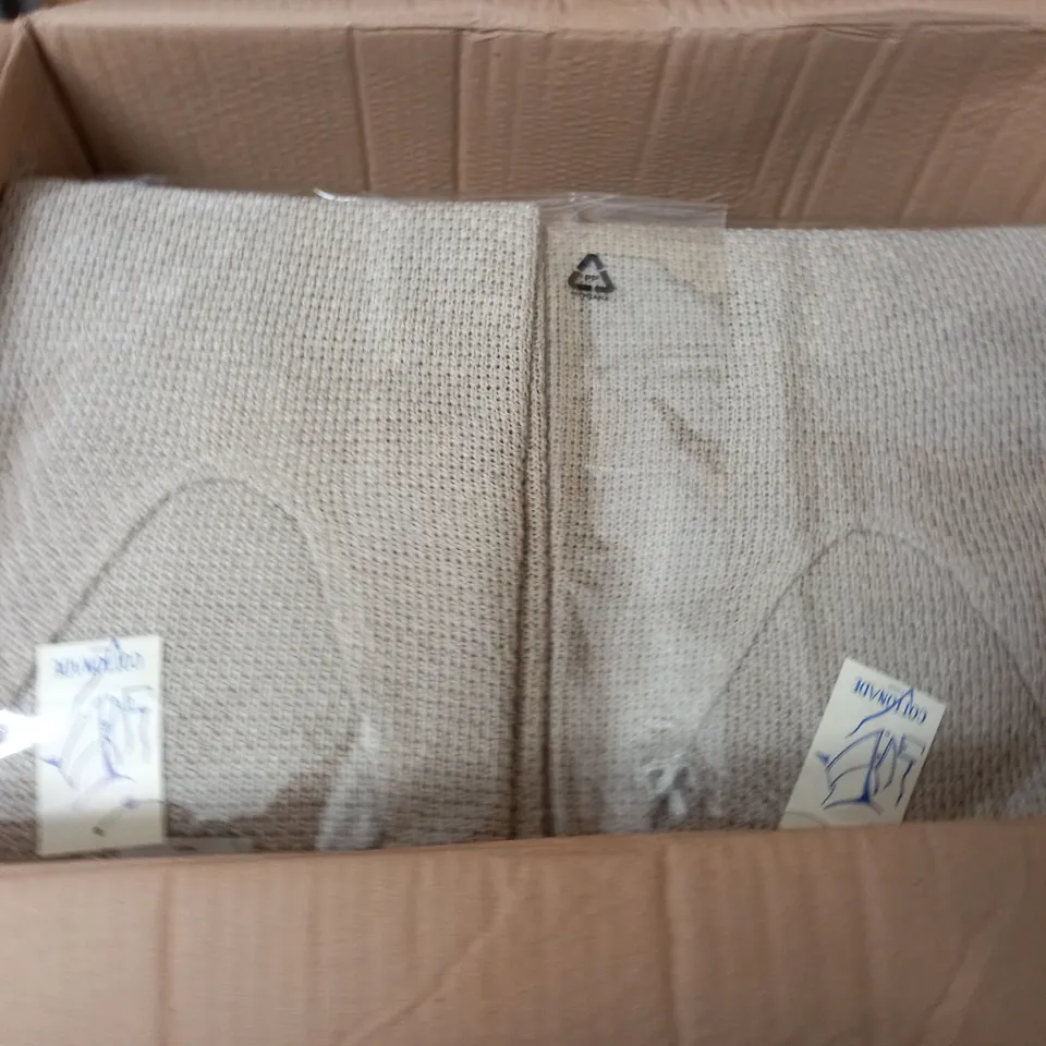 LOT OF APPROXIMATELY 24 COTTONADE NATURAL V-NECK JUMPERS - SIZE UNSPECIFIED
