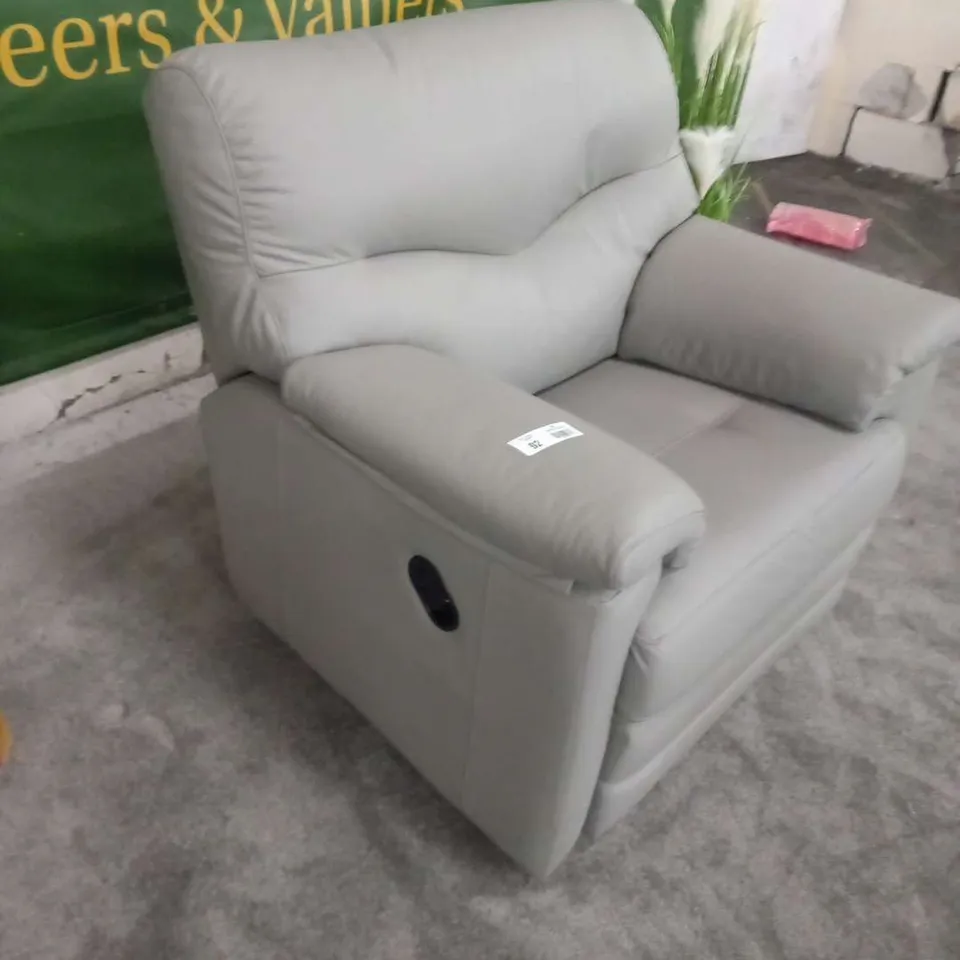 DESIGNER G PLAN STRATFORD CAMBRIDGE GREY MANUAL RECLINING ARM CHAIR
