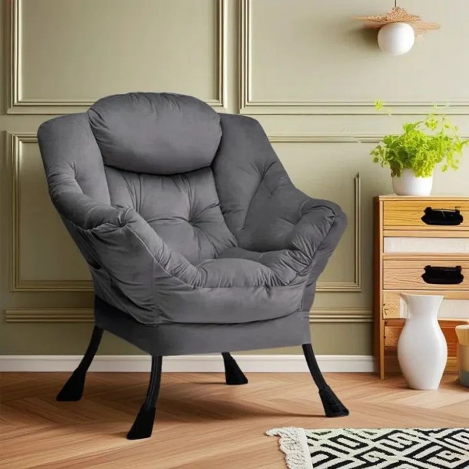 BOXED ARMCHAIR ACCENT CHAIR LAZY (1 BOX)