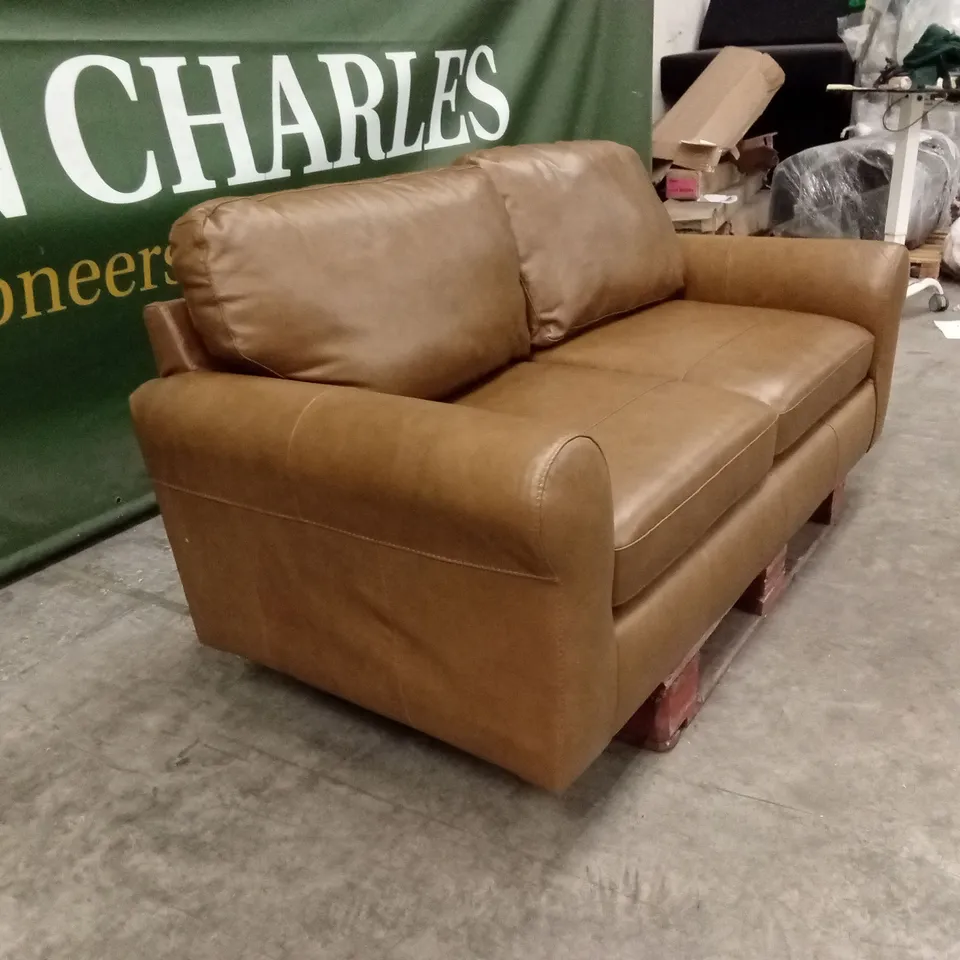 BAILEY 3 SEATER LEATHER SOFA - TAN RRP £799