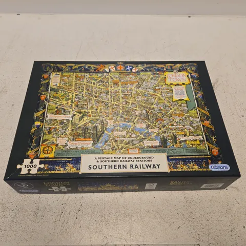 GIBSONS 1000-PIECE JIGSAW PUZZLE – SOUTHERN RAILWAY MAP (VINTAGE)