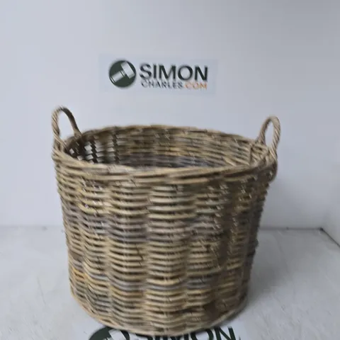 LARGE WOVEN WICKER BASKET