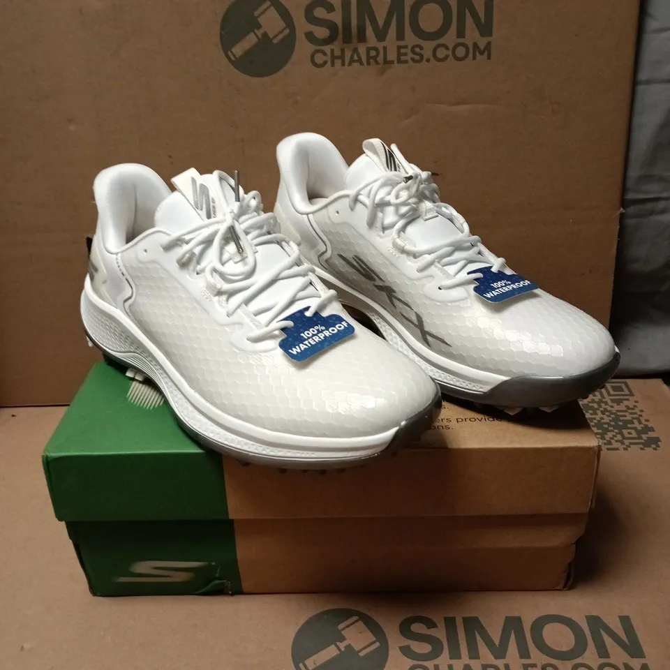 SKECHERS GO GOLF SLIP-INS GRIP FLEX WATERPROOF TRAINERS WHITE SIZE 9.5