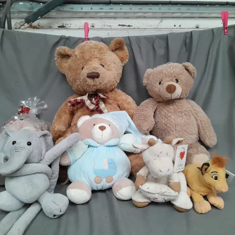 BOX OF ASSORTED PLUSH SOFT TEDDIES